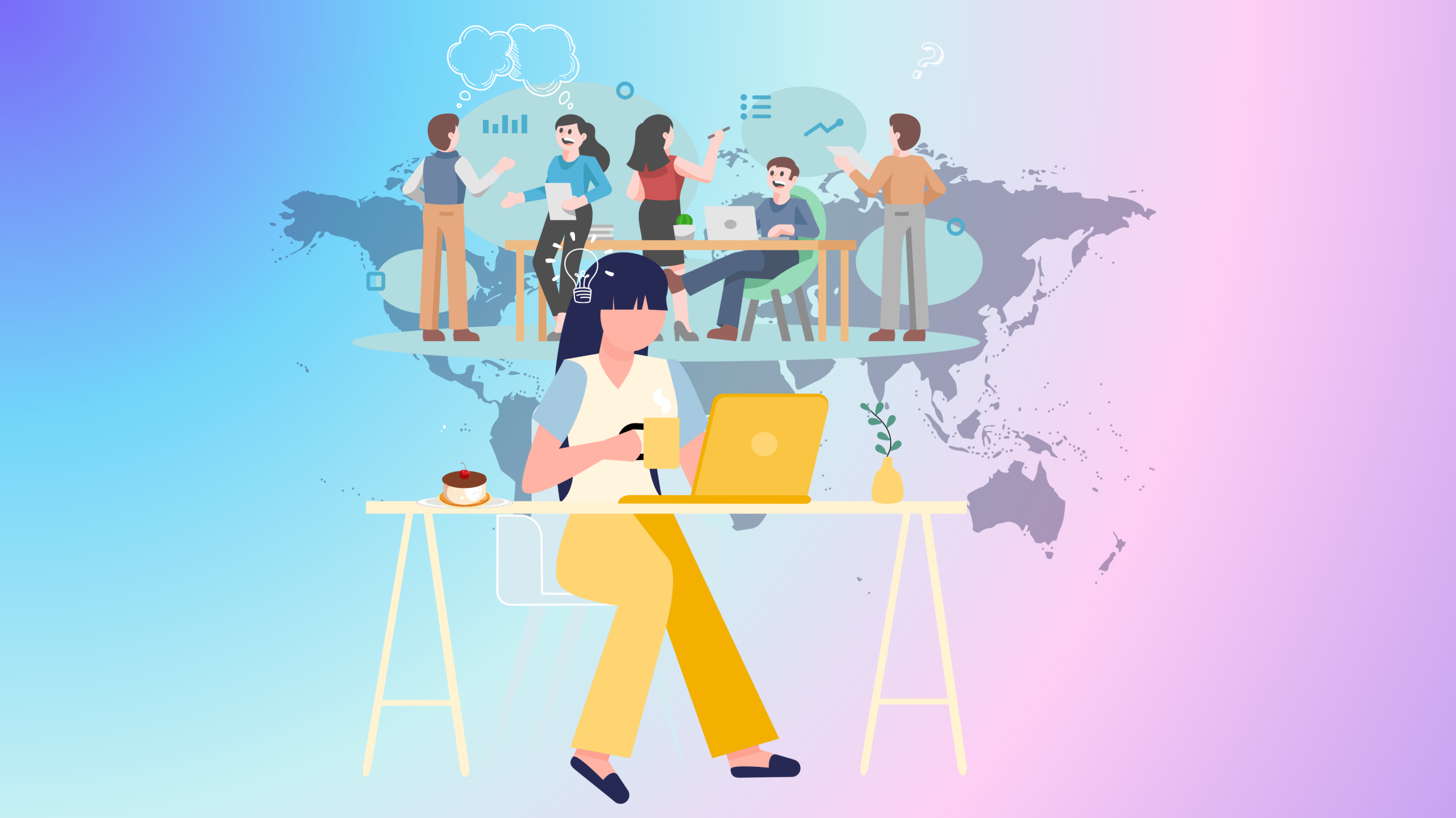 Pink And Blue Modern Online Language Tutoring Service Facebook Ad